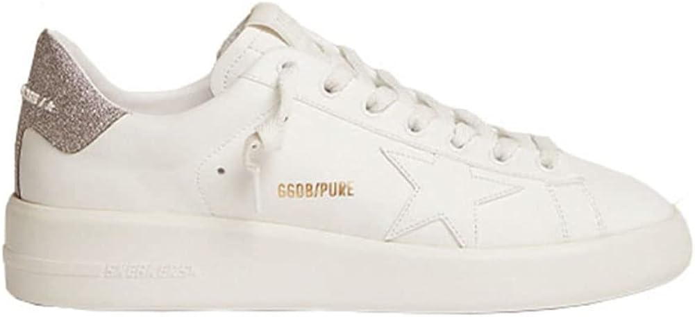 Sneakers for Women Minimalist Leather Trainers Comfortable Hard-Wearing Outdoor Low-top Sport Shoes - Silver