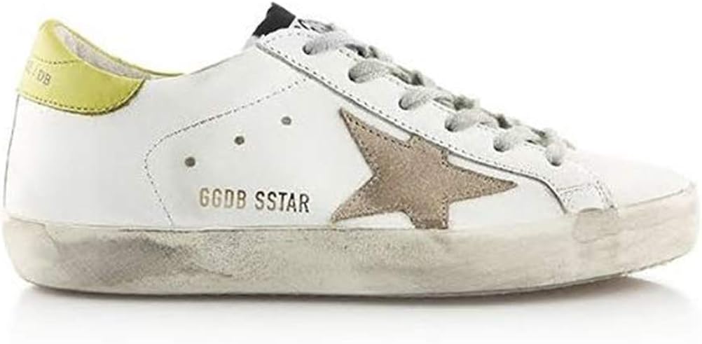 Casual Leather Sneakers Super Star Womens Sport Shoes Slide - Yellow