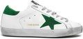 Mens Fashion Sneakers Lace Up Low Top Round Toe Star Casual Walking Flat Shoes - Green Tail
