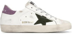 White Leather Sneakers for Women Retro Lace-up Sport Shoes Casual Lightweight Flat Trainers