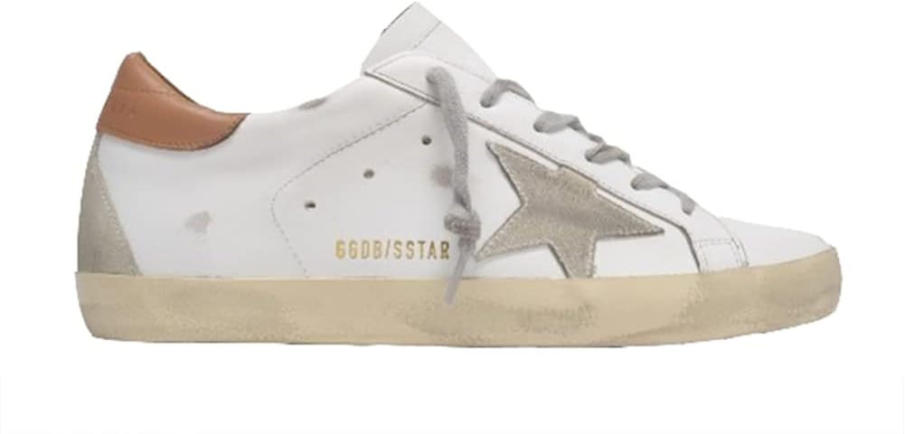 White Sneakers for Men Casual Breathable Lightweight Sport Shoes Retro Walking Low Trainers - Brown