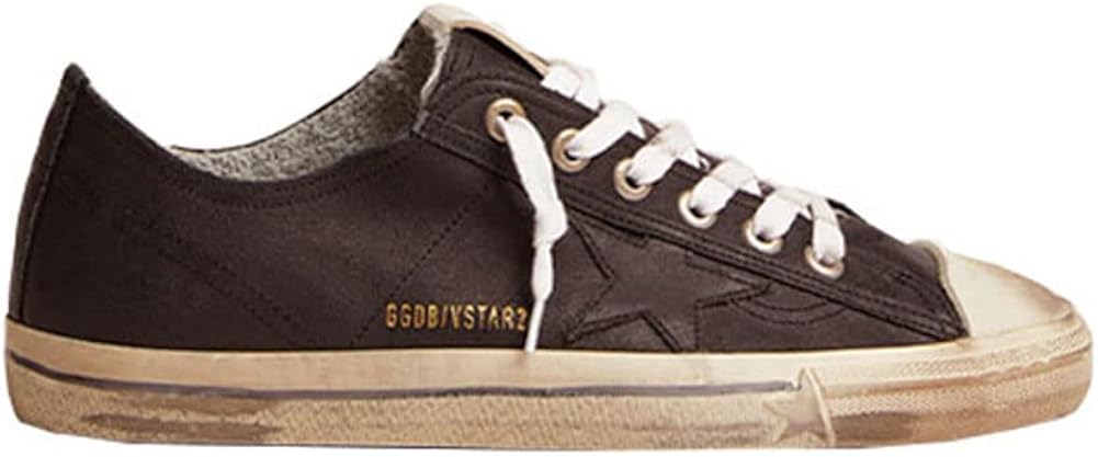 Retro Sneakers for Women Casual Lace-up Lightweight Sport Shoes Rubber Flat Trainers - Black