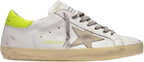 White Sneakers for Men Casual Breathable Lightweight Sport Shoes Retro Walking Low Trainers - Yellow