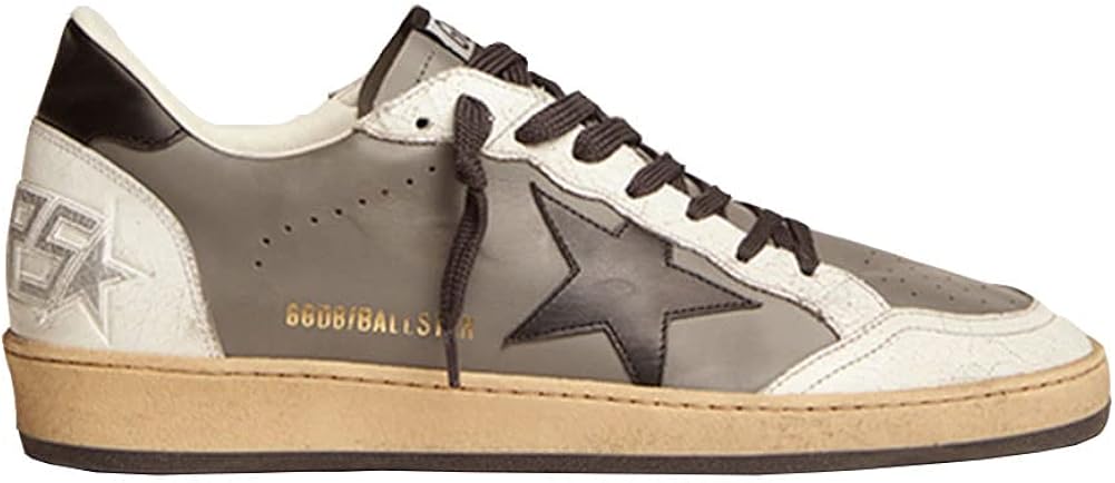 White Leather Sneakers for Men Walking Sport Shoes Hard-Wearing Outdoor Flat Trainers - Grey