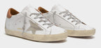 White Sneakers for Women Casual Breathable Lightweight Sport Shoes Retro Walking Low Trainers