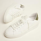 Mens Shoes Sneakers White Non-Slip Trainers Casual Comfortable Lace-up Sport Shoes