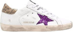White Leather Sneakers for Women Retro Lace-up Sport Shoes Casual Lightweight Flat Trainers