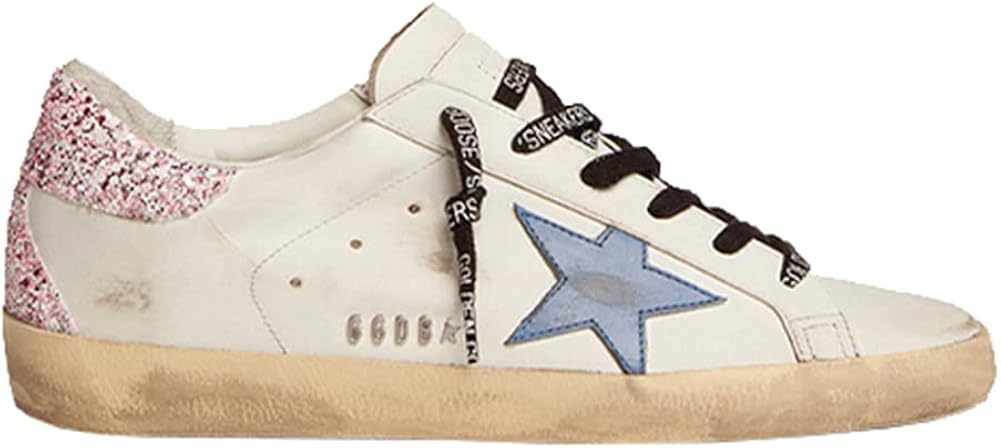 Shoes for Men Sneakers Lightweight Leather Casual Non-Slip Flat Trainers Outdoor - Pink