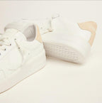 Mens Shoes Sneakers White Non-Slip Trainers Casual Comfortable Lace-up Sport Shoes