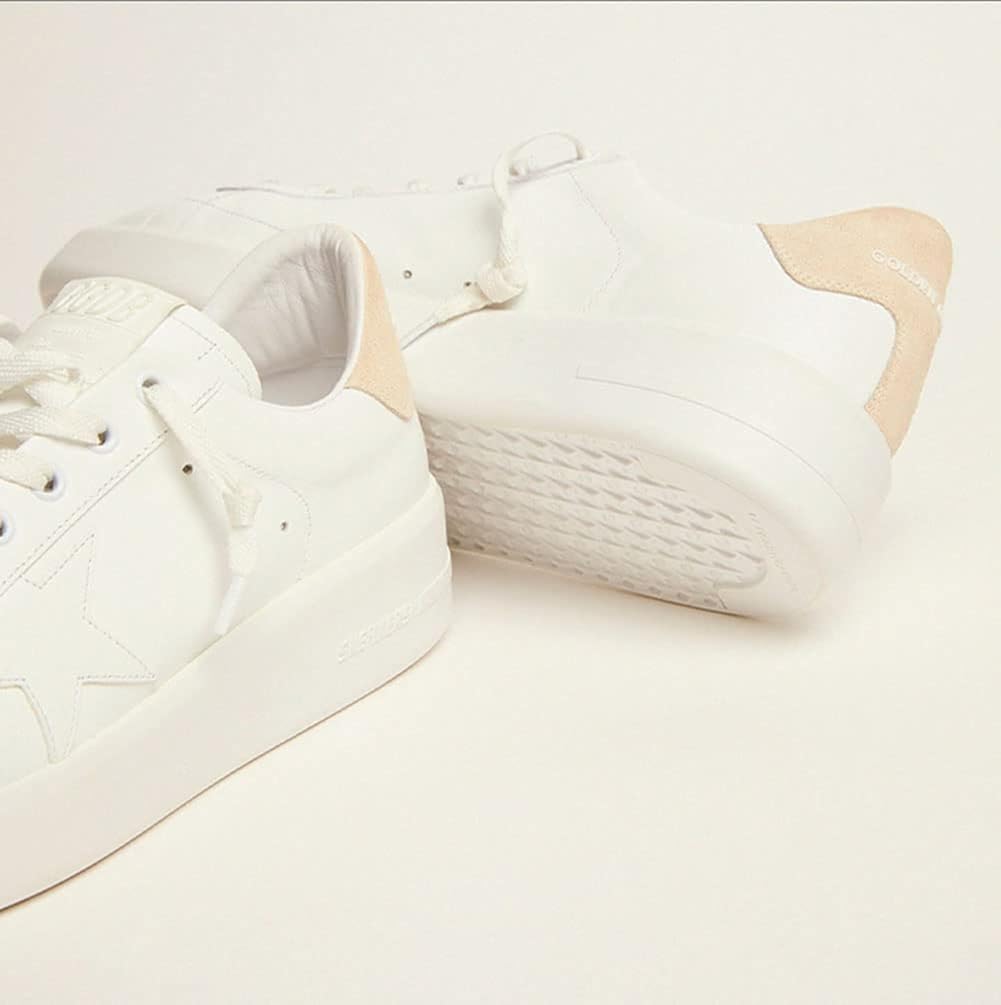 Mens Shoes Sneakers White Non-Slip Trainers Casual Comfortable Lace-up Sport Shoes