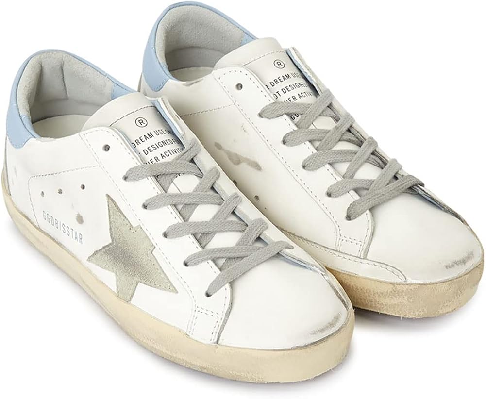 Sneakers for Women Trendy Retro Leather Soft Trainers Breathable Hard-Wearing Rubber Sport Shoes