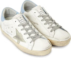 Sneakers for Women Trendy Retro Leather Soft Trainers Breathable Hard-Wearing Rubber Sport Shoes