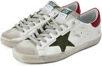 Womens Fashion Sneakers Lace Up Low Top Round Toe Star Casual Walking Flat Shoes - Wine Red Tail
