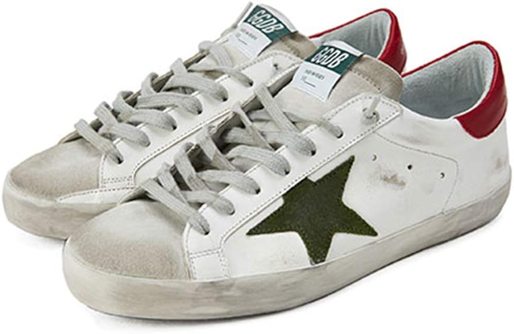 Womens Fashion Sneakers Lace Up Low Top Round Toe Star Casual Walking Flat Shoes - Wine Red Tail