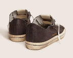 Retro Sneakers for Women Casual Lace-up Lightweight Sport Shoes Rubber Flat Trainers