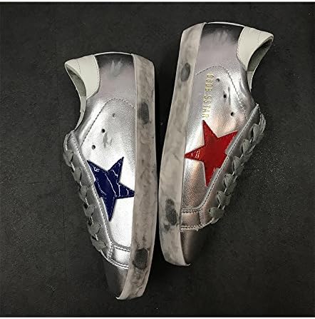 Men's Casual Sports Sneakers Non-Slip Retro Super Star Leather Shoes