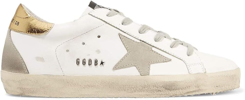 Casual Leather Sneakers Super Star Womens Sport Shoes Slide - Gold
