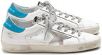 Men's Trainers Sneakers Non-Slip Leather Lace Up Casual Shoes Slide - Lake Blue