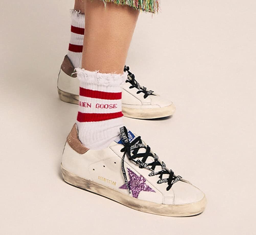 White Leather Sneakers for Women Classic Flat Trainers Retro Comfortable Lace-up Sport Shoes