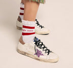 White Leather Sneakers for Men Classic Flat Trainers Retro Comfortable Lace-up Sport Shoes