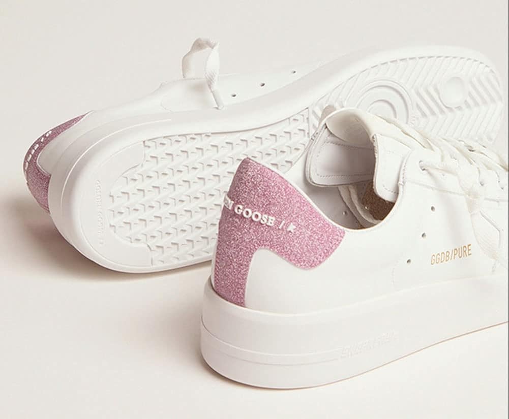 Sneakers for Women Minimalist Leather Trainers Comfortable Hard-Wearing Outdoor Low-top Sport Shoes