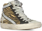 Women's France Leather Trainers Sneakers Cacual Shoes High Top Slide