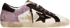 Fashion Sneakers for Men Retro Hard-Wearing Breathable Sport Shoes Casual Lace-up Flat Trainers - Purple