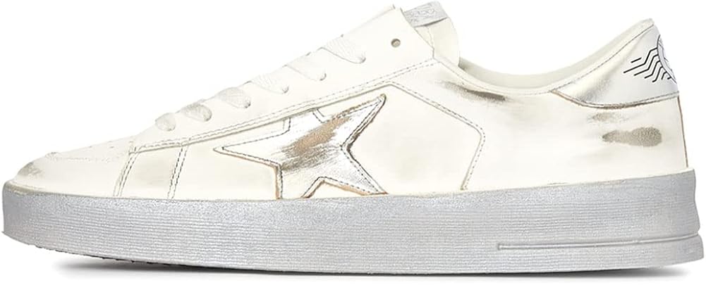 Womens Sneakers Breathable Hard-Wearing Lace-up Trainers Walking Low Flat Sport Shoes - White