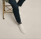 Mens Shoes Sneakers White Non-Slip Trainers Casual Comfortable Lace-up Sport Shoes