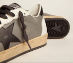White Leather Sneakers for Men Walking Sport Shoes Hard-Wearing Outdoor Flat Trainers