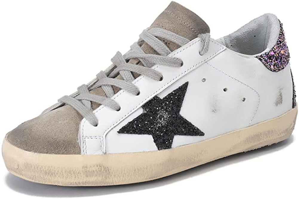 Sneakers for Men Retro Breathable Lightweight Hard-Wearing Sport Shoes Casual Leather Trainers