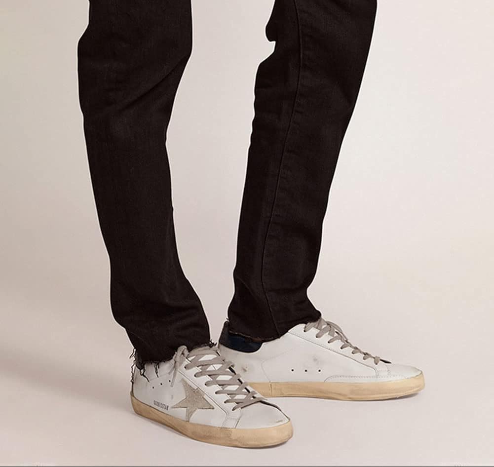 Sneakers for Women Trendy Retro Leather Soft Trainers Breathable Hard-Wearing Rubber Sport Shoes