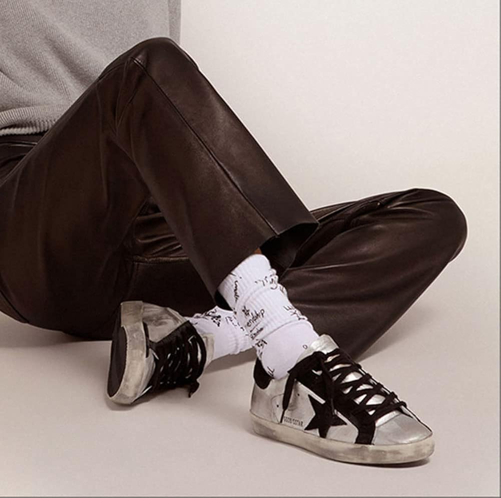 Men's Fashion Sneakers Leather Outdoor Low Flat Trainers Retro Breathable Rubber Sport Shoes