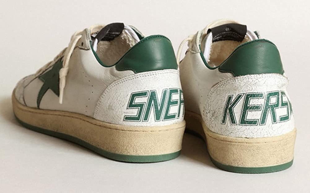 Casual Sneakers for Women Classic Retro Sport Shoes Leather Breathable Hard-Wearing Rubber Trainers