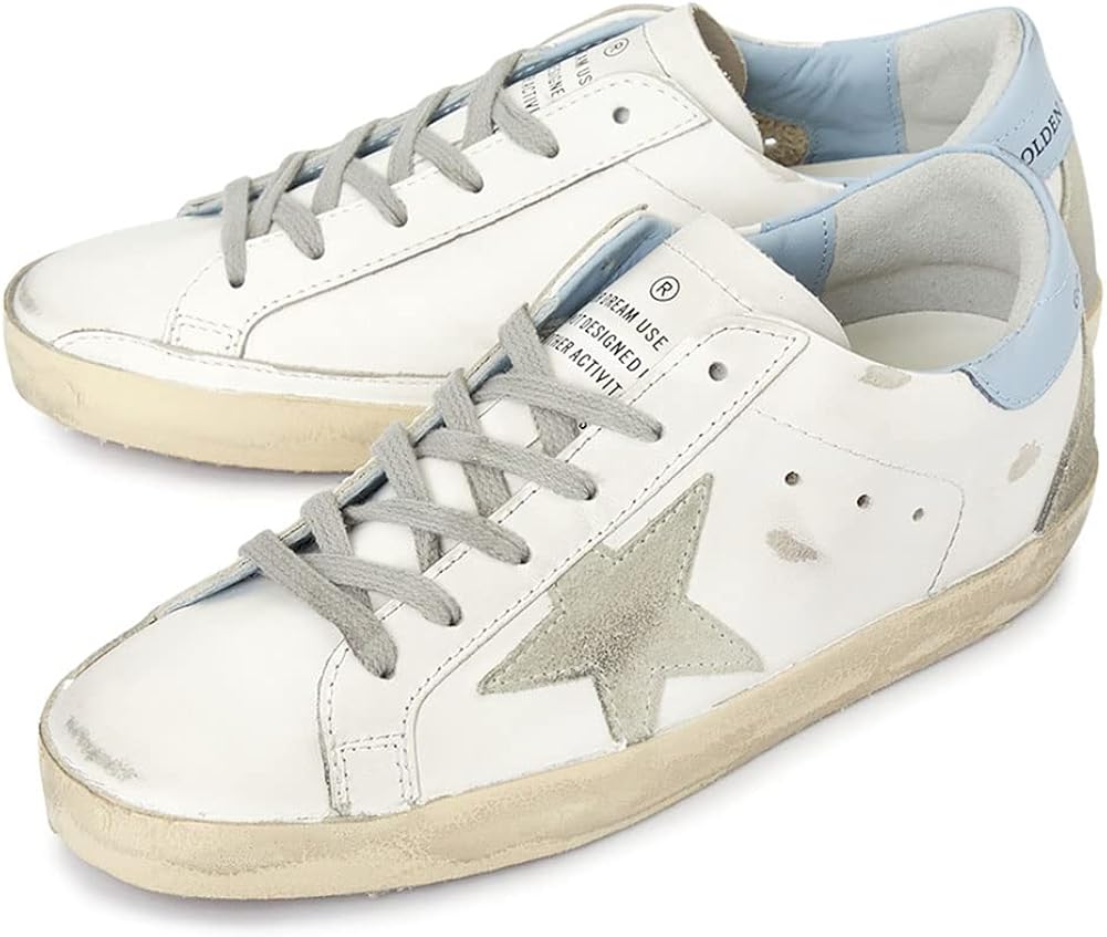 Sneakers for Women Trendy Retro Leather Soft Trainers Breathable Hard-Wearing Rubber Sport Shoes