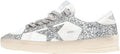 Mens Sneakers Breathable Hard-Wearing Lace-up Trainers Walking Low Flat Sport Shoes - Sliver