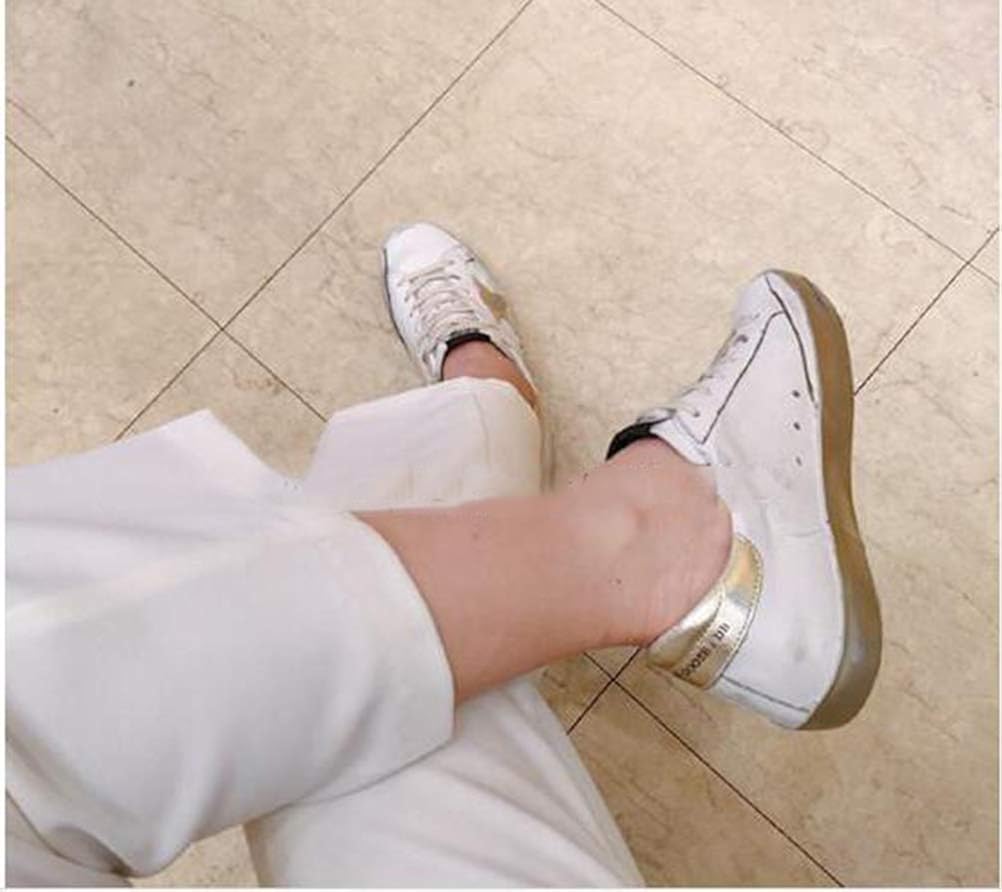 Men's Sneakers Leather Super Star Francy Sports Shoes Golden Shoes