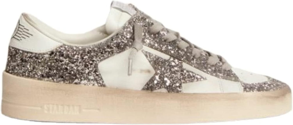 Men's Casual Sneakers Super Star Francy Sports Shoes Golden Shoes - Silver