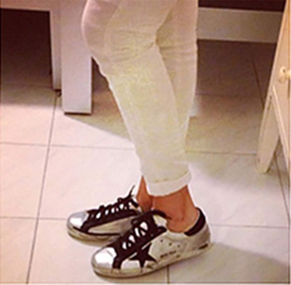 Women's Casual Sports Sneakers Non-Slip Retro Super Star Leather Shoes