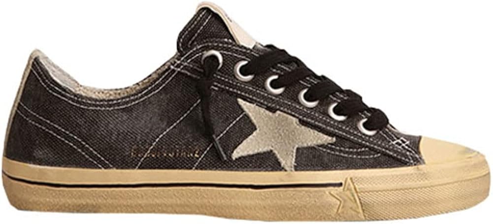 Retro Sneakers for Men Casual Lace-up Lightweight Sport Shoes Rubber Flat Trainers - Grey
