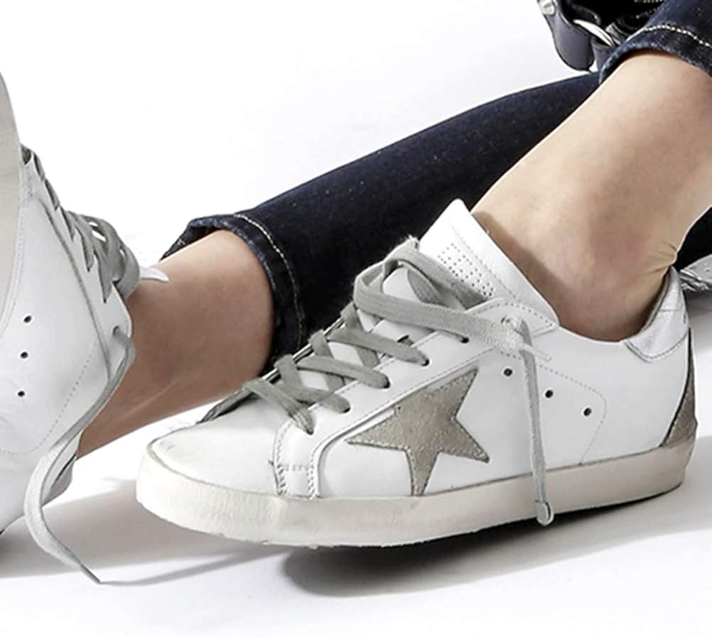 Women's Trainers Sneakers Non-Slip Leather Casual Shoes Low Top Slide