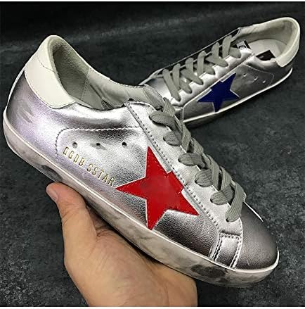 Men's Casual Sports Sneakers Non-Slip Retro Super Star Leather Shoes