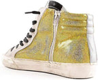 Men's France Leather Trainers Sneakers Cacual Shoes High Top Slide