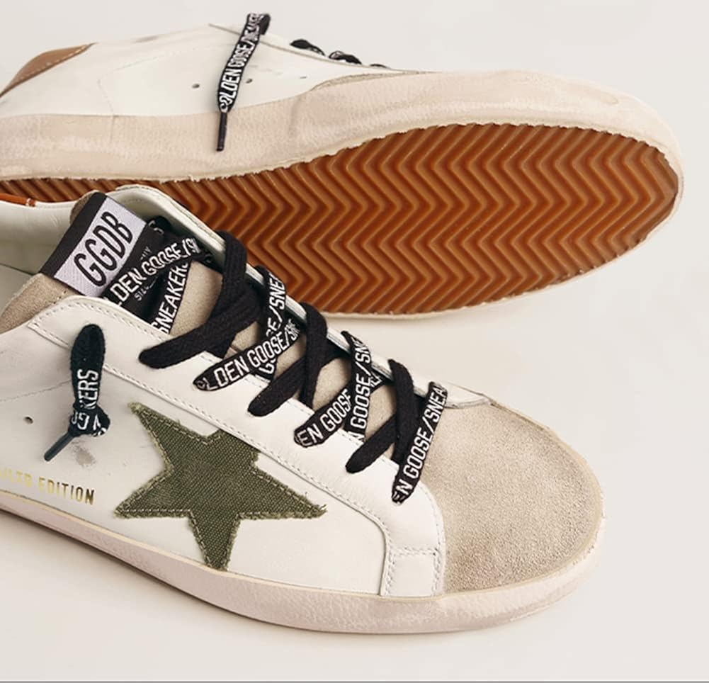 Casual Sneakers for Women Classic Retro Flat Trainers Comfortable Leather Lace-up Sport Shoes