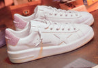 Sneakers for Women Minimalist Leather Trainers Comfortable Hard-Wearing Outdoor Low-top Sport Shoes