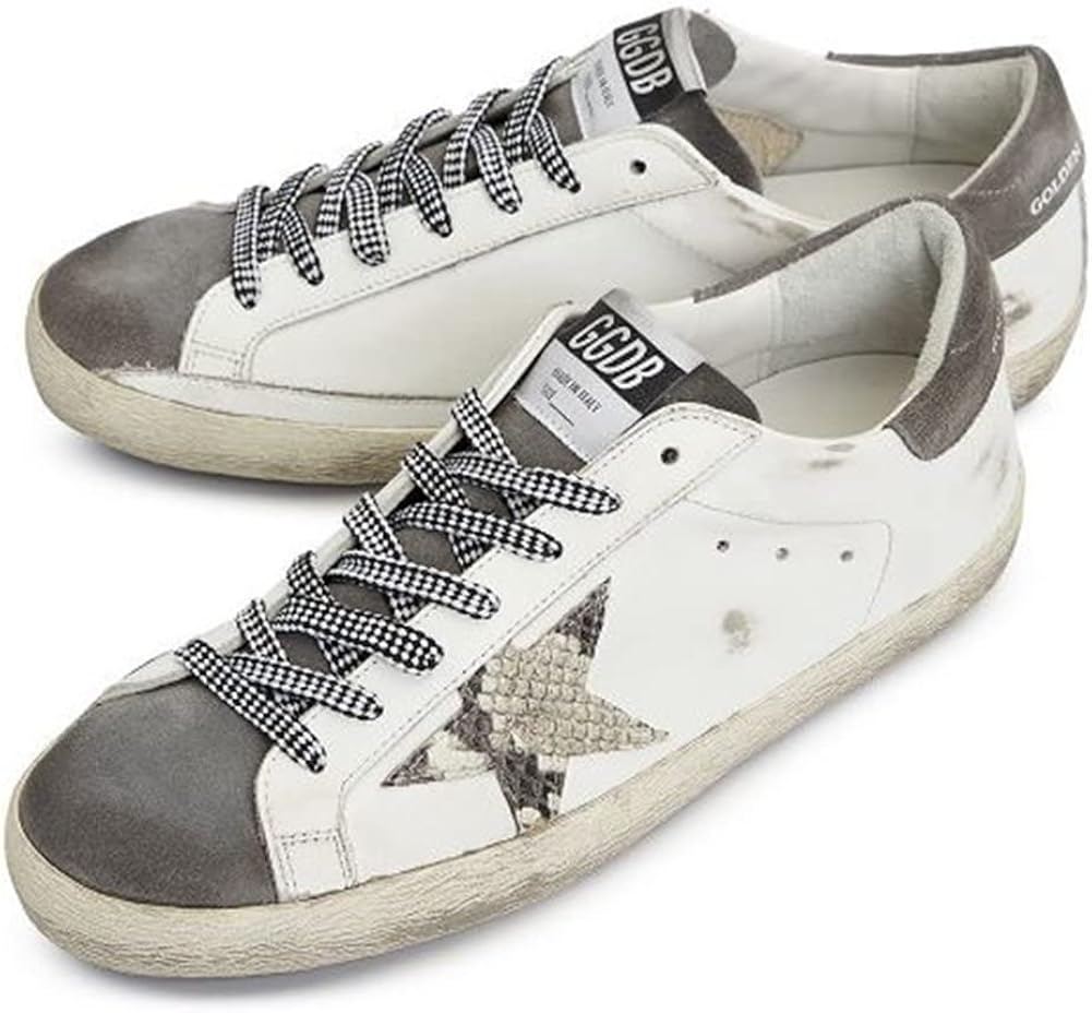 Fashion Sneakers for Men Retro Hard-Wearing Breathable Sport Shoes Casual Lace-up Flat Trainers