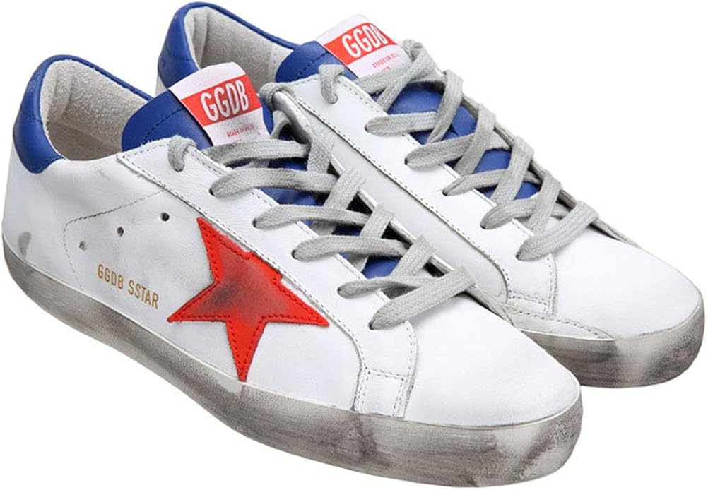 Men's Casual Sneakers Sports Non-Slip Low Top Comfort Walking Shoes Slide - Red Blue