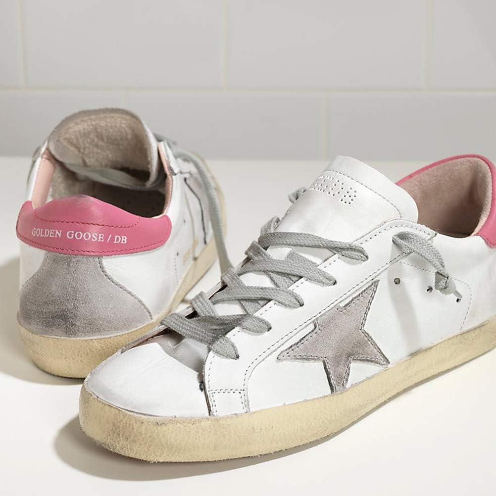 Women's Trainers Sneakers Non-Slip Leather Casual Shoes Low Top Slide