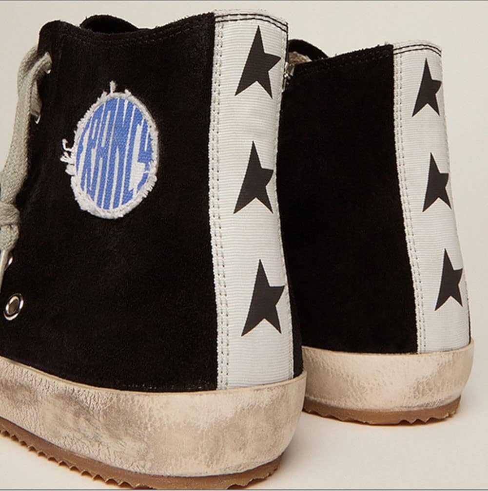 Cute Sneakers for Men Popular Retro Leather Flat Trainers Soft Lightweight Sport Shoes