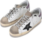 Sneakers for Women Retro Breathable Lightweight Hard-Wearing Sport Shoes Casual Leather Trainers